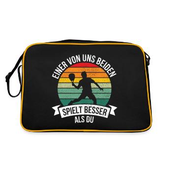 One of us plays better than you padel - Retro Bag - black/gold - Back