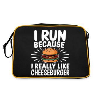 Je cours parce que j’aime beaucoup le Cheeseburger Jogging - Sac Retro - noir/or - Dos