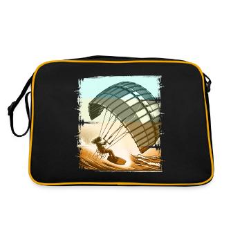 Kitesurf Kitesurfer Kiteboard - Sac Retro - noir/or - Dos