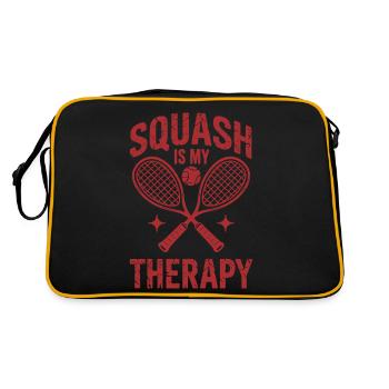 Le squash est ma thérapie Joueur de squash drôle - Sac Retro - noir/or - Dos