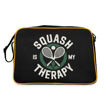 Le squash est ma thérapie Joueur de squash drôle - Sac Retro - noir/or - Dos
