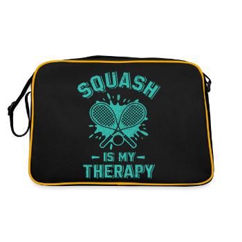 Le squash est ma thérapie Joueur de squash drôle - Sac Retro - noir/or - Dos