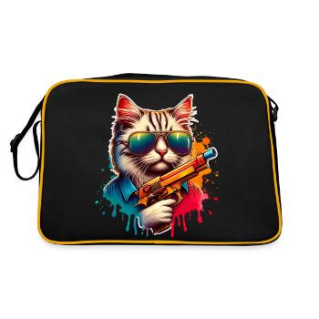 Cat Water Gun - Retro Bag - black/gold - Back