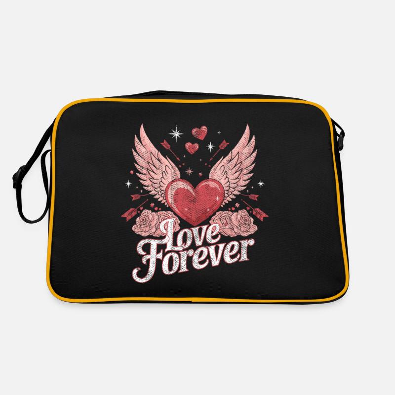 Love Forever – Romantisches Valentinstag Design Retro Tasche