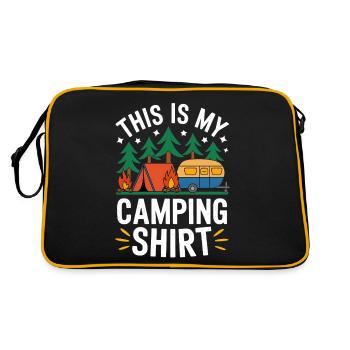 Camping Adventure Funny Camping Design - Retro Bag - black/gold - Back