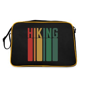 Wandern und Klettern in den Bergen - Retro Tasche - Schwarz/Gold - Hinten