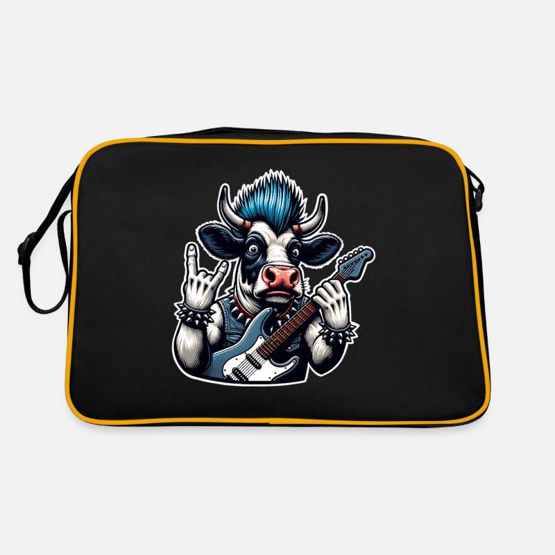Kuh Rock and Roll Gitarrist Retro Tasche