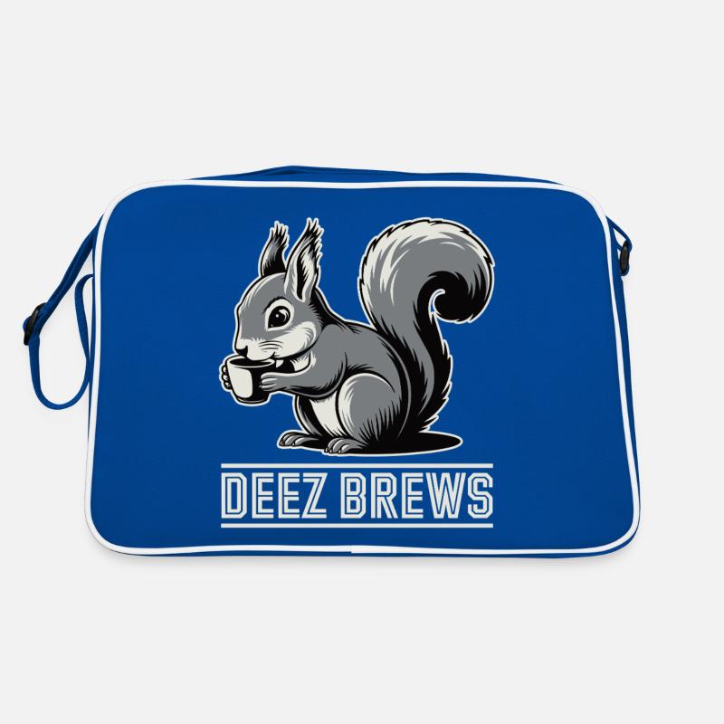 Deez Brews Funny Squirrel Coffee Lover Pun Retro Bag