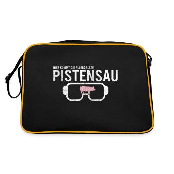 Pistensau Skier Fun Shirt - Sac Retro - noir/or - Dos
