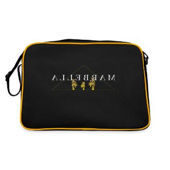 Marbella - Retro Tasche - Schwarz/Gold - Hinten