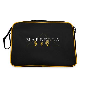 Marbella - Retro Tasche - Schwarz/Gold - Hinten