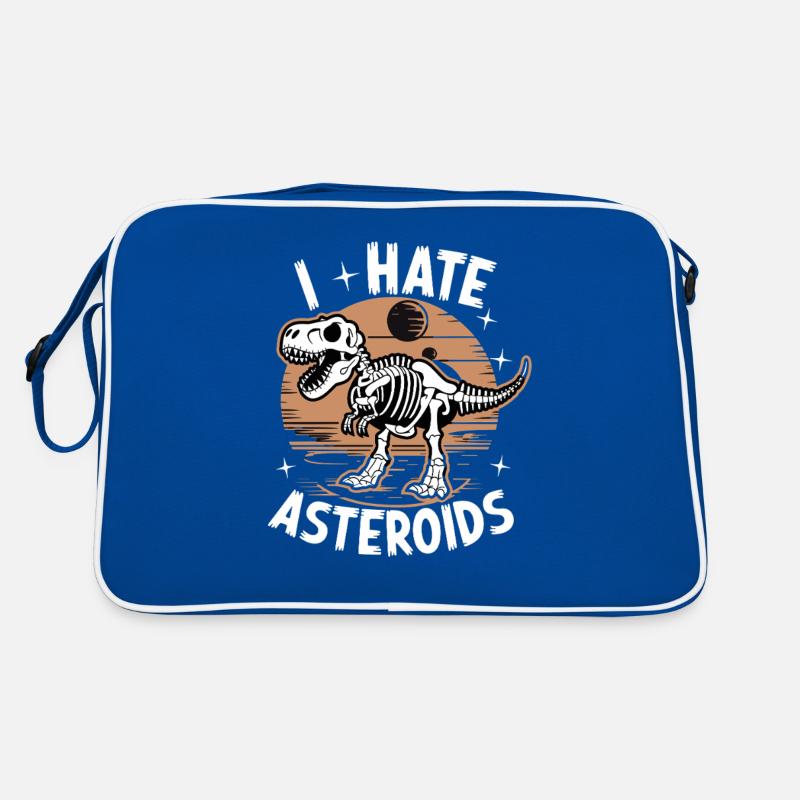 I Hate Asteroids Funny Dinosaur Lovers Saying Retro Tasche