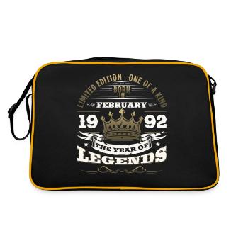 Cadeau d'anniversaire 33 ans Homme Original Février 1992 - Sac Retro - noir/or - Dos