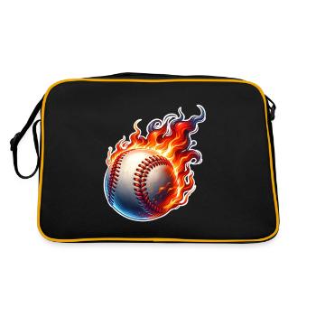 Baseball - Retro Tasche - Schwarz/Gold - Hinten