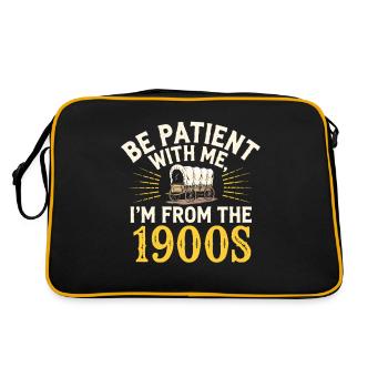 Old School Patience from the 1900s - Retro Bag - black/gold - Back