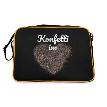 Confetti in the heart - Retro Bag - black/gold - Back