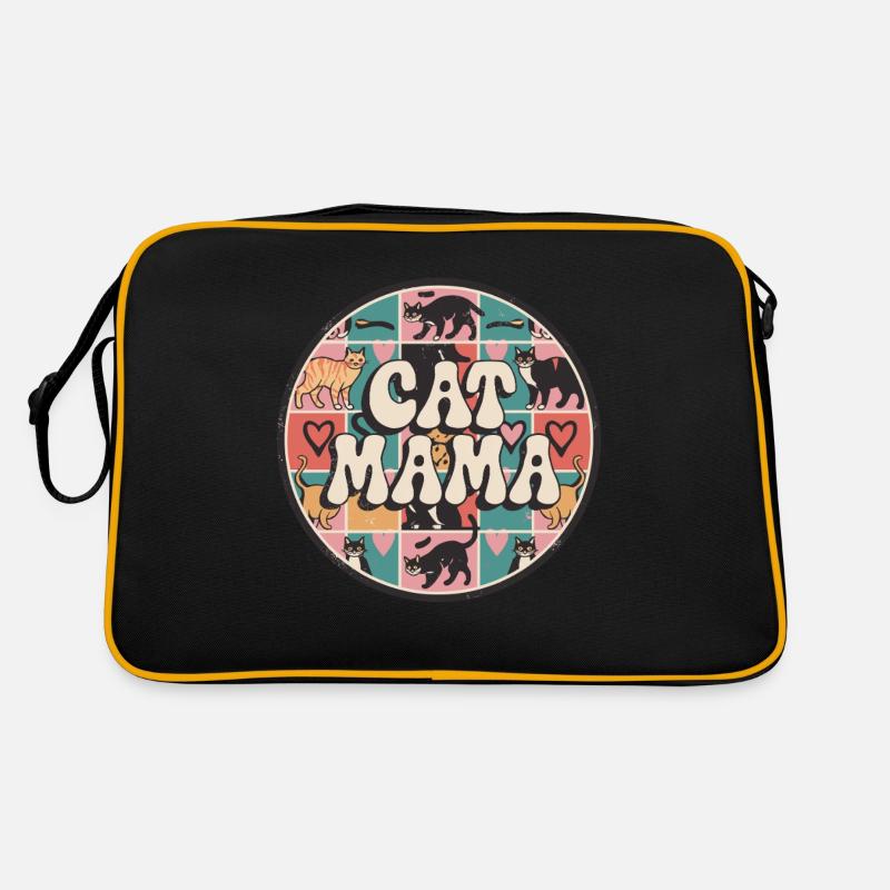 Cat Mama Passion pour les chats et les leurs Sac Retro
