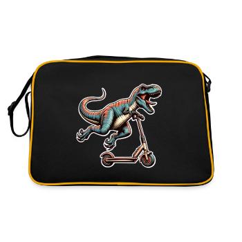 Kick Scooter E-Scooter E-Scooter T Rex Dino Scooter - Retro Bag - black/gold - Back