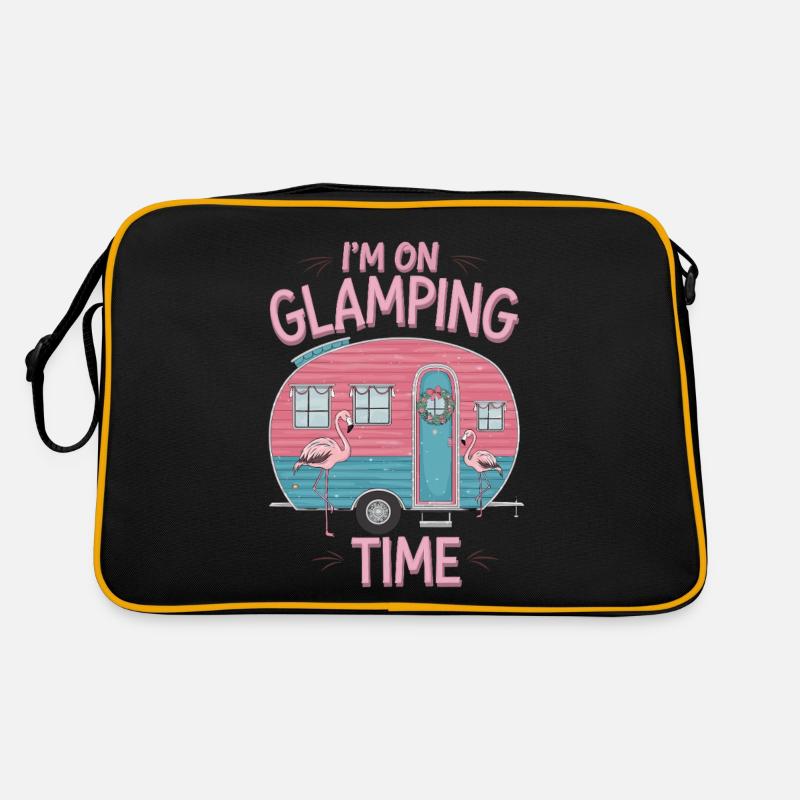 Ich Bin Auf Glamping Zeit Camping Retro Tasche