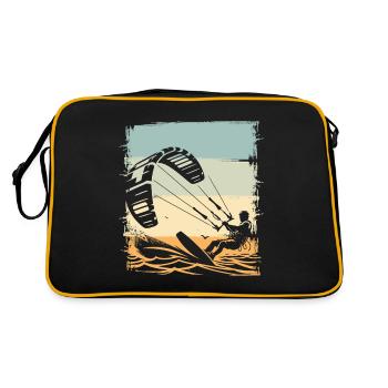Kitesurf Kitesurfer Kiteboard - Sac Retro - noir/or - Dos