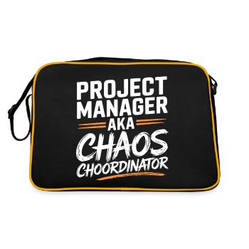 Chef de projet alias Chaos Choordinator - Sac Retro - noir/or - Dos