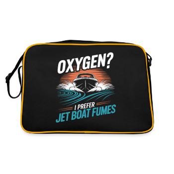 Oxygène? Je préfère les gaz d’échappement des bateaux à réaction pour - Sac Retro - noir/or - Dos