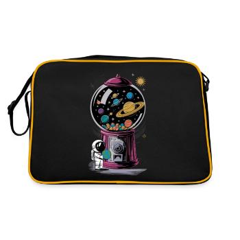 Machine à chewing-gum astronaute planète univers - Sac Retro - noir/or - Dos