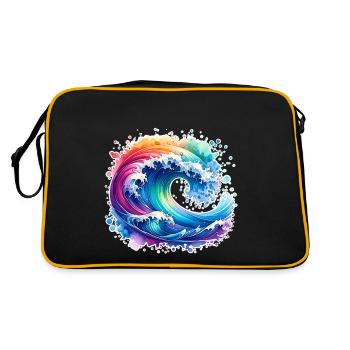 Wave - Retro Bag - black/gold - Back