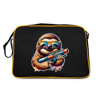 Sloth Water Gun - Retro Bag - black/gold - Back