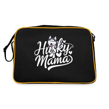 Husky Mama - Compagnon affectueux pour husky - Sac Retro - noir/or - Dos