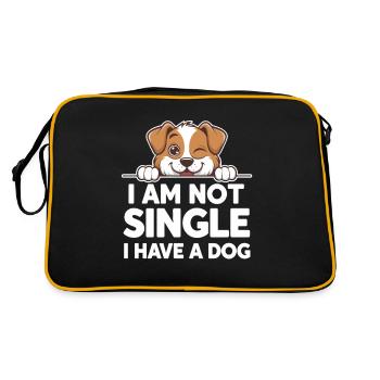 Je ne suis pas célibataire, j’ai un chien... - Sac Retro - noir/or - Dos