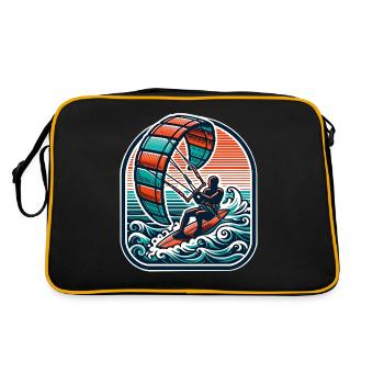 Kitesurf Kitesurfer Kiteboard - Sac Retro - noir/or - Dos