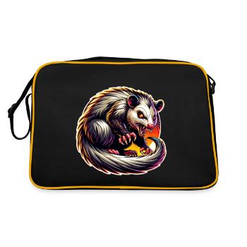 Opossum - Retro Bag - black/gold - Back