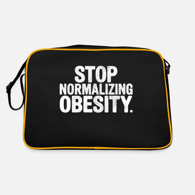 Stoppen Sie die Normalisierung von Fettleibigkeit Retro Tasche