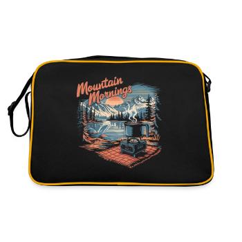 Matinée à la montagne, pique-au bord du lac avec - Sac Retro - noir/or - Dos