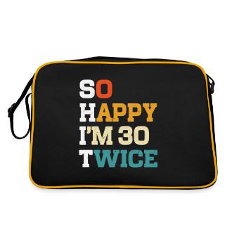 60 Anniversaire 60 Années Né 1965 - Sac Retro - noir/or - Dos