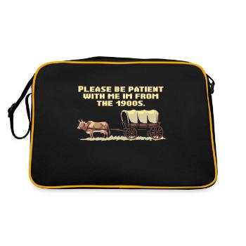 S’il vous plaît, soyez indulgent avec moi, je suis des années 1900 - Sac Retro - noir/or - Dos