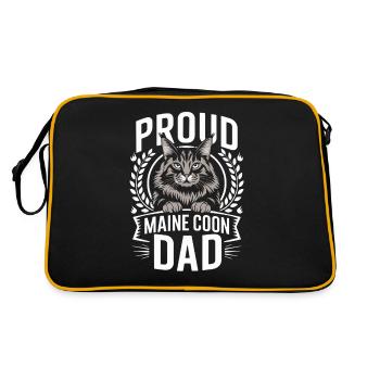 Fier Maine Coon Dad Cat Lover Design - Sac Retro - noir/or - Dos