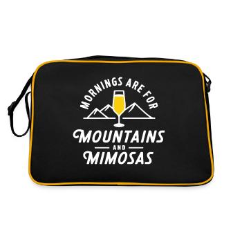 Mornings are for Mountains and mimosas Hiking - Retro Bag - black/gold - Back