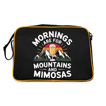 Mornings are for Mountains and mimosas Hiking - Retro Bag - black/gold - Back