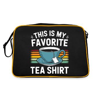 This is my favorite Tea Shirt Tea Lover Funny Pun - Retro Bag - black/gold - Back