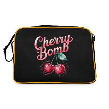 Cherry bomb for fruit lovers and art fans - Retro Bag - black/gold - Back