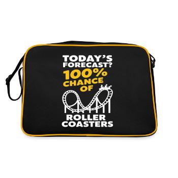 Les prévisions du jour ? 100 % de chances de montagnes russes - Sac Retro - noir/or - Dos