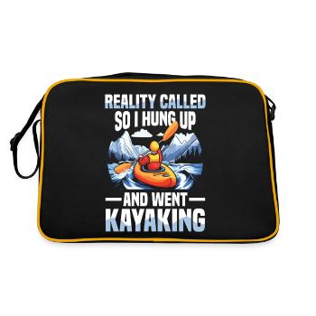 La réalité m’a appelé, alors j’ai raccroché et je suis allé faire du kayak - Sac Retro - noir/or - Dos