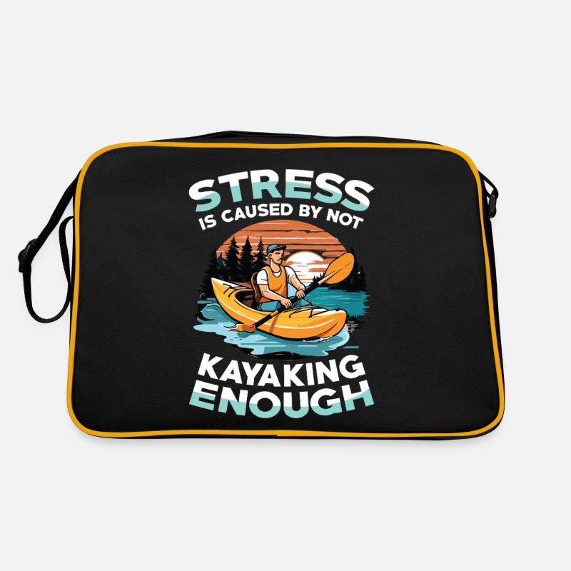 Stress is caused by not doing enough kayaking Retro Bag