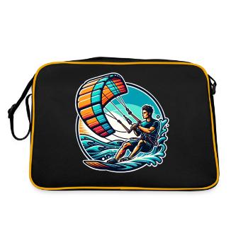 Kitesurfeur Kiteboard Kitesurf Kitesurf - Sac Retro - noir/or - Dos