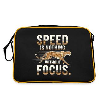 La vitesse n’est rien sans la concentration guépard - Sac Retro - noir/or - Dos