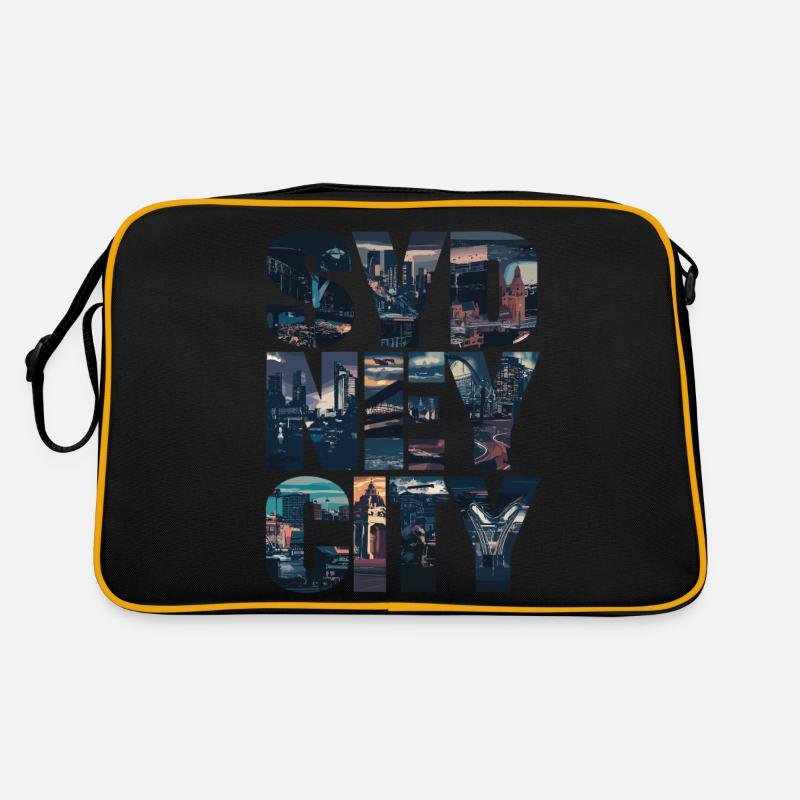 Sydney Skyline City Panorama Artwork Modern Retro Bag