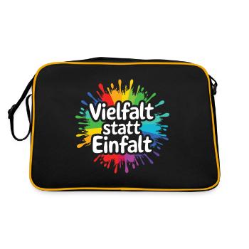 La diversité au lieu de la simplicité : déclaration contre la droite - Sac Retro - noir/or - Dos