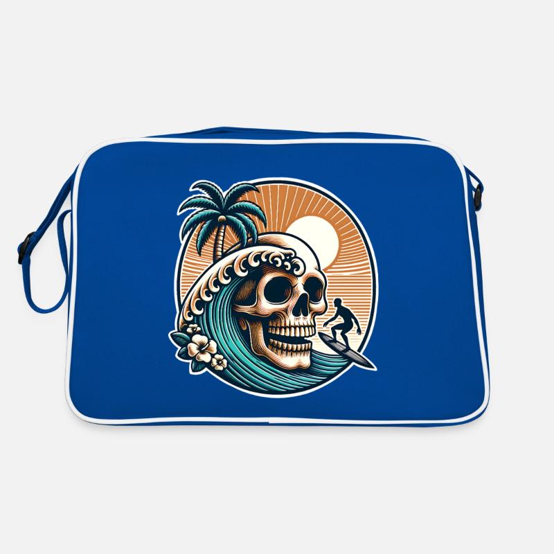 Surfing Surfer skull Retro Bag
